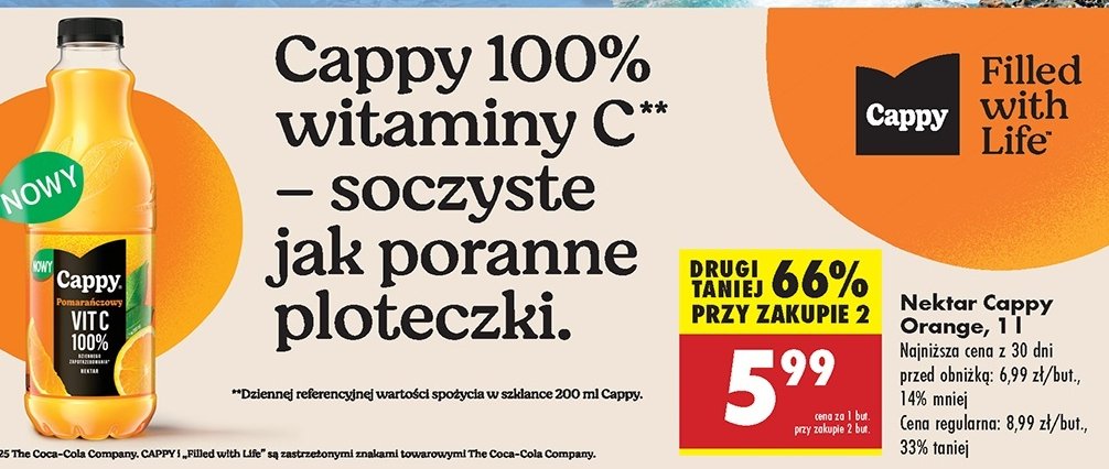 Sok pomarańczowy Cappy promocja