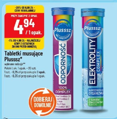Tabletki musujące Plusssz promocja w POLOmarket