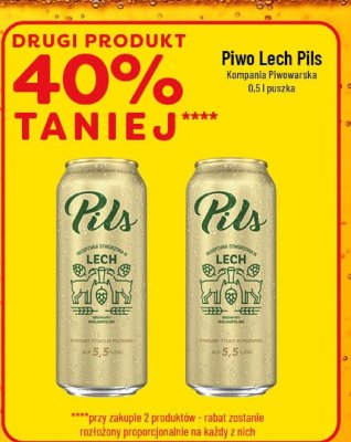 Piwo Lech Pils Kompania Piwowarska 0,5l puszka promocja w POLOmarket