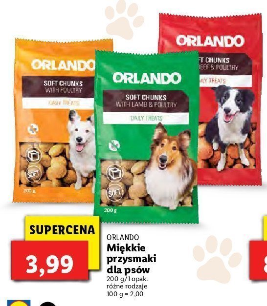 Przysmak dla psa z jagnięciną i drobiem Orlando promocja