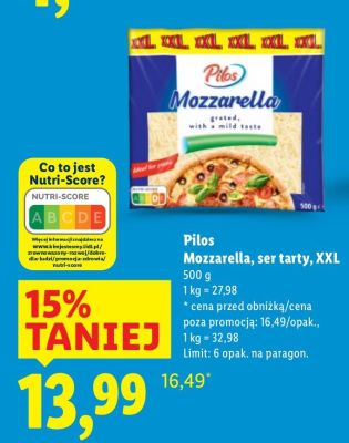 Ser mozzarella tarty XXL promocja w Lidl