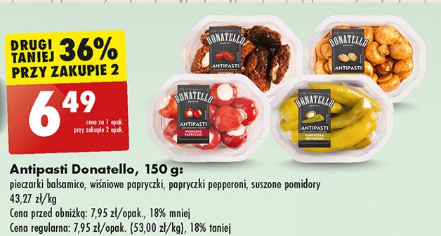 Suszone pomidory z serkiem Donatello antipasti promocja