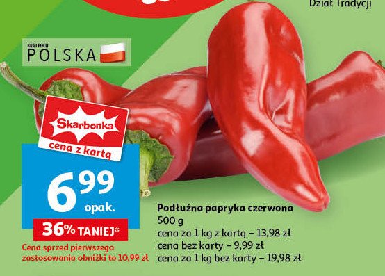 Papryka podłużna czerwona promocja