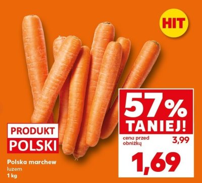 Polska marchew luzem  promocja w Kaufland