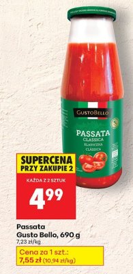 Passata Gusto Bello, 690 g promocja w Biedronka