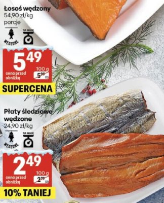 Łosoś wędzony porcje promocja w Delikatesy Centrum