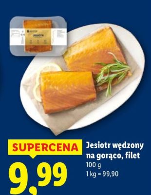 Jesiotr wędzony na gorąco filet promocja w Lidl