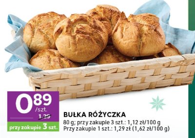Bułka różyczka promocja w Stokrotka
