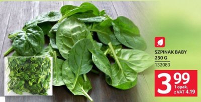 Szpinak baby 250g promocja w Selgros