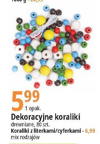 Koraliki z literkami promocja