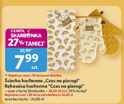 Ścierka kuchenna "Czas na pierogi" Rękawica kuchenna "Czas na pierogi" promocja w Auchan
