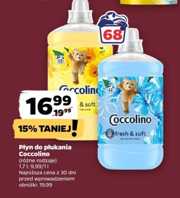 Płyn do płukania, różne rodzaje Coccolino promocja w Netto