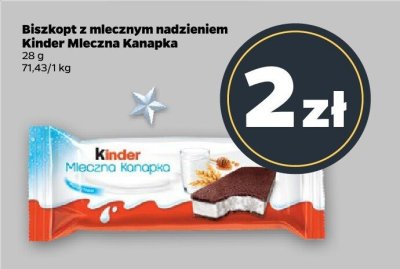 Biszkopt z mlecznym nadzieniem Mleczna Kanapka promocja w Netto