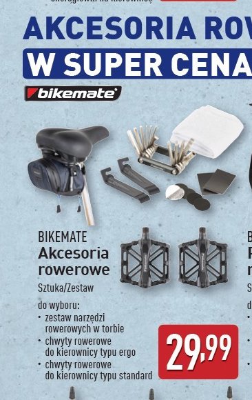 Chwyty rowerowe do kierownicy typu ergo BIKEMATE promocja w Aldi