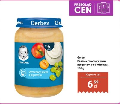 Deserek owocowy krem z jogurtem po 6 miesiącu promocja w Biedronka