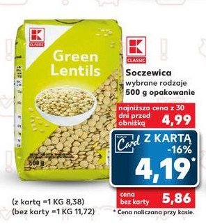 Soczewica zielona K-classic promocja