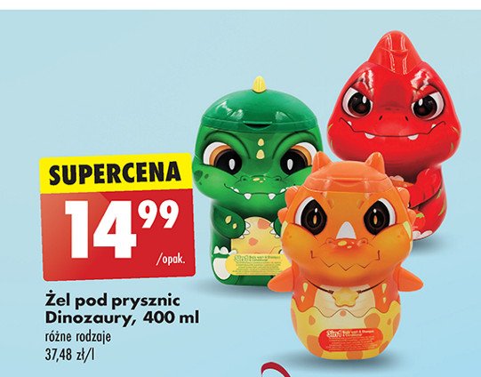 Żel pod prysznic dinozaur czerwony promocja