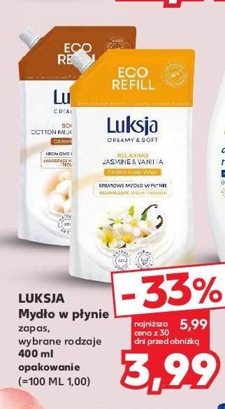 Myd艂o relaxing jasmine & vanilla Luksja creamy & soft promocja