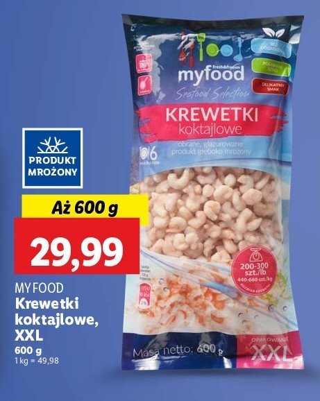 Krewetki koktajlowe Myfood promocja w Lidl