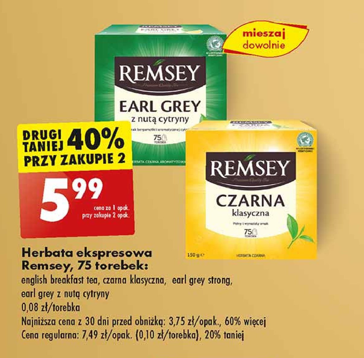 Herbata black tea Remsey promocja