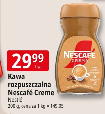 Kawa rozpuszczalna Nescafé Crème Nestlé promocja w Leclerc