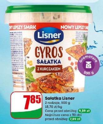 Sałatka Gyros z kurczakiem promocja w Dino