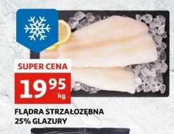 Flądra strzałozębna filet mrożony 25 & glazury promocja