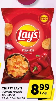 Chipsy Lay's wybrane rodzaje promocja w ABC