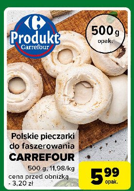 Pieczarki do faszerowania Carrefour promocja