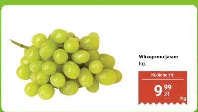 Winogrono jasne luz promocja w Biedronka