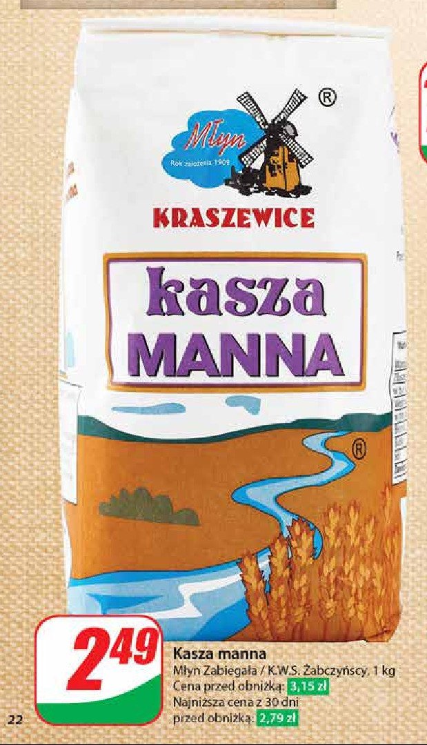 Kasza manna Młyn kraszewice promocja