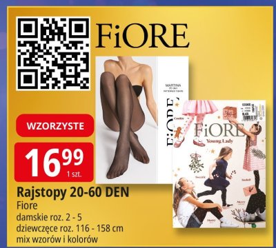 Rajstopy 20-60 DEN Fiore promocja w Leclerc