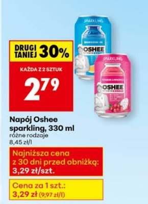 Napój Oshee sparkling, 330 ml promocja w Biedronka