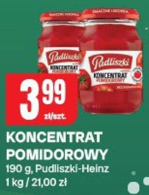 Koncentrat pomidorowy 190 g, Pudliszki-Heinz promocja w Chorten