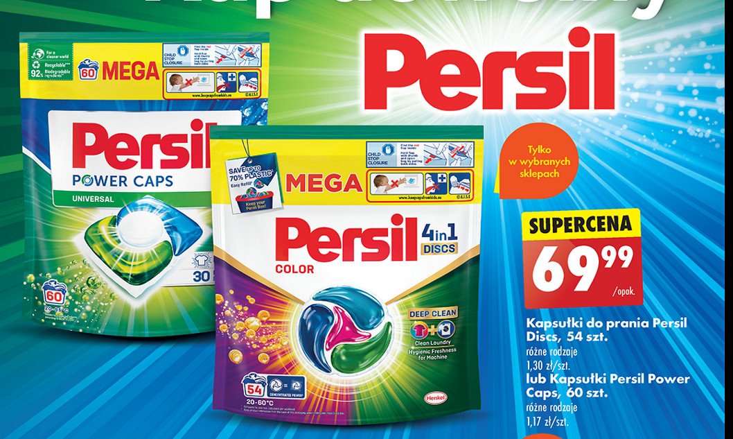 Kapsułki do prania PERSIL POWER CAPS promocja