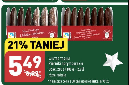 Pierniczki norymberskie w polewie z czekolady Wintertraum promocja