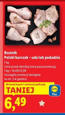 Kurczak Rzeźnik Polski kurczak - uda lub podudzia promocja w Lidl