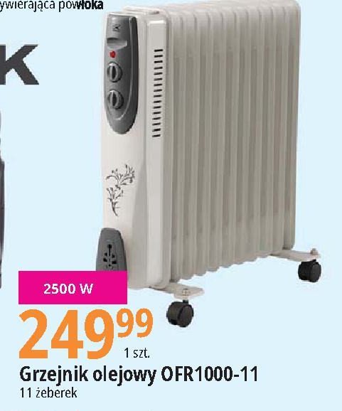 Grzejnik olejowy tkg ofr 1000-11 Kalorik promocja