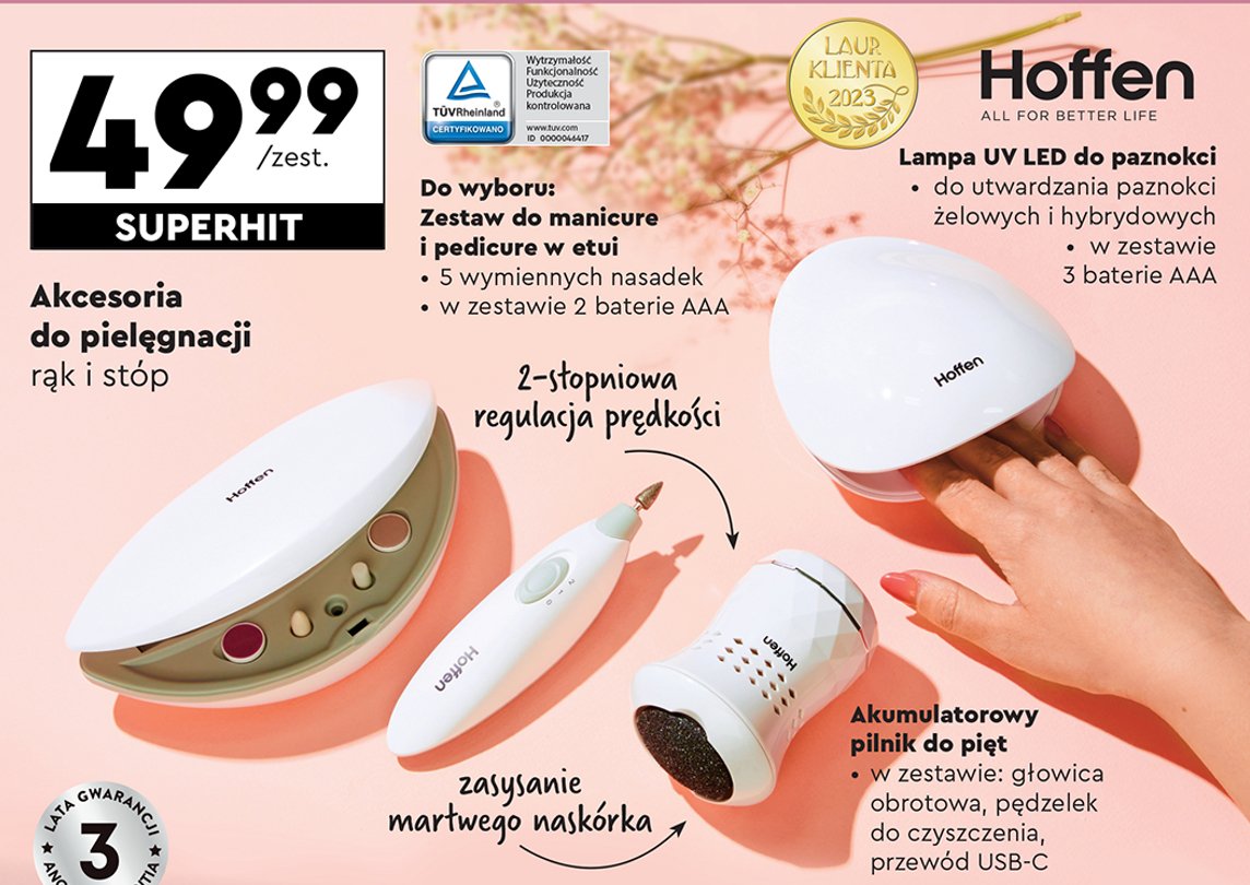 Zestaw do manicure i pedicure Hoffen promocja