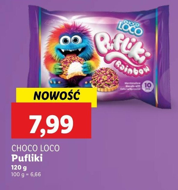 Ciastka pufliki Choco loco promocja w Lidl