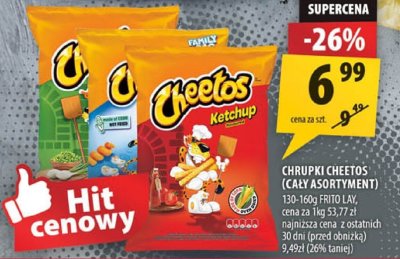 Chrupki Cheetos Ketchup (cały asortyment) 130-160g promocja w Arhelan
