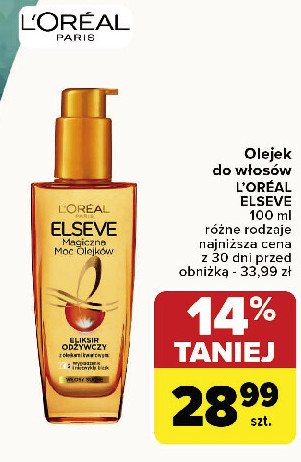 Eliksir odżywczy L'oreal elseve magiczna moc olejków promocja w Carrefour