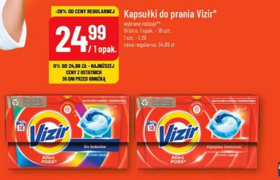 Kapsu艂ki do prania do kolor贸w Vizir all in one pods promocja