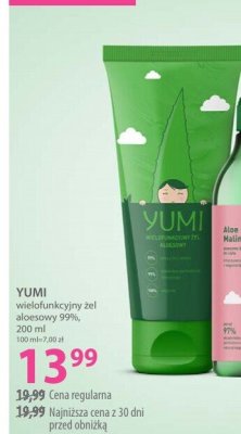 Żel aloesowy YUMI pielęgnacyjny 99% promocja w Hebe
