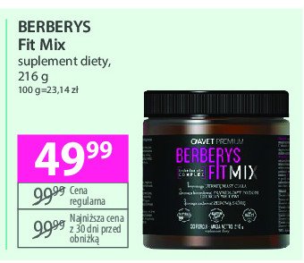 Suplement diety Berberys fit mix promocja