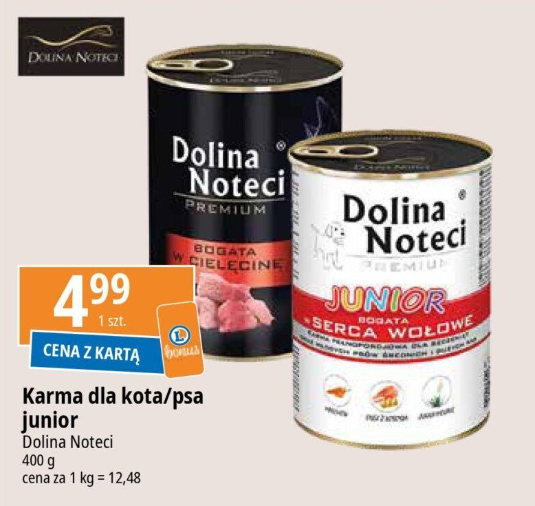 Karma dla psów bogata w serca wołowe Dolina noteci promocja