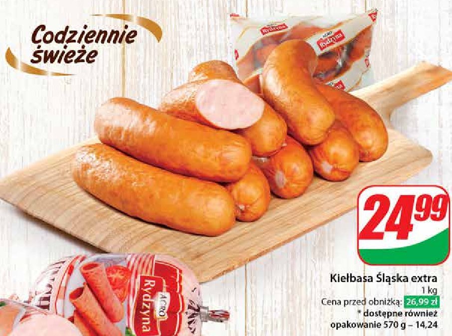 Kiełbasa śląska extra Agro rydzyna promocja w Dino