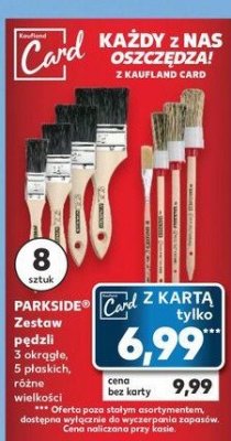 Zestaw pędzli płaskich Parkside promocja