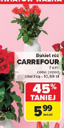 Bukiet róż Carrefour promocja