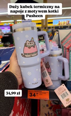 Kubek termiczny Pusheen promocja w Biedronka
